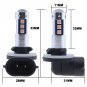 2pcs High Power 15-3030SMD 881 889 LED Pink Purple Projector Fog Lights Bulbs
