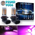 2 92SMD 9006 HB4 Pink Purple LED Projector Fog Light Bulb For RAM 1500 2500 3500