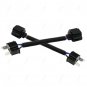2x H4 9003 Ceramic Wire Harness Adpters Plug Cable Headlight Connector Extension