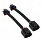 2x H4 9003 Ceramic Wire Harness Adpters Plug Cable Headlight Connector Extension