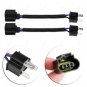 2x H4 9003 Ceramic Wire Harness Adpters Plug Cable Headlight Connector Extension