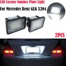 2Pcs LED License Number Plate Lights 6000K For Mercedes Benz GLK X204 Canbus 12V