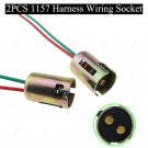 2x Bay15d 1157 Bayonet Car Decoder Tail Brake Bulb Extension Wire Harness Socket