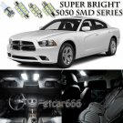15 x Xenon White LED Interior Light Package Kit For Dodge Charger 2011 - 2014