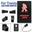 Red LED Push Switch SASQUATCH LIGHT for Toyota Highlander Sequoia Tundra 4Runner