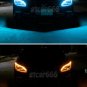 ICE BLUE Amber 45cm Switchback Flexible LED Strip Lights DRL Flowing Turn Signal