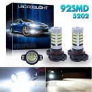 2X 92-4014-SMD Super White High Power LED 5202 Fog Light Driving Light Bulbs DRL
