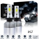 2x 1400W 210000LM 2 Sides LED H7 Headlight Conversion 6000K HID White Bulbs Kit
