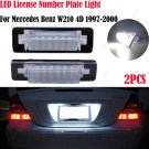 2Pcs For Mercedes Benz W210 W202 4D Sedan LED License Plate Light Tail Lamp Bulb