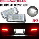 2Pcs LED License Number Plate Light White For BMW 3 Series E46 4/5 doors Touring