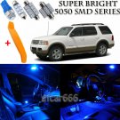 12 x Ultra Blue Interior LED Lights Kit + TOOL For 2002 - 2005 Ford Explorer
