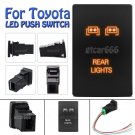 12V 3A ON-OFF Orange LED Push Switch Rear Light For Toyota Tundra 4Runner Tacoma