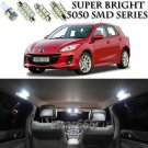 8 Xenon SMD White LED Interior Light Package Kit For Mazda 3 Hatchback 2004-2009