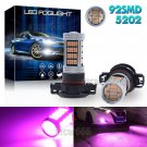 2x 92SMD Pink Purple H16 5201 5202 High Power LED Fog Driving Light Bulb Bright