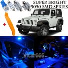 12 x Ultra Blue Interior LED Lights Kit + TOOL For 2007 - 2017 Jeep Wrangler