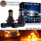 2PCS Fog Lights Bulbs H10 9140 9145 Projector LED Amber Yellow Driving Lamp DRL