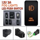 12V FOG LIGHTS Orange LED Light Push Switch For Toyota 4Runner Tocoma 40mm*20mm