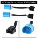 2x Wiring Harness Adapter Sockets Plug 9007 to H4 9003 Connector Head Light Plug