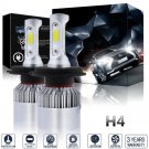 2Pcs 1400W 210000LM LED Headlight Hi/Lo Beam H4 HB2 9003 6000K Xenon White Bulbs