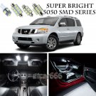 5050 SMD White LED Interior Lights Package Kit For 2005-2015 Nissan Armada 17pcs