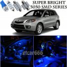 For Acura RDX 2007-2012 Blue LED Interior Light Kit + License Plate Light 14Pcs