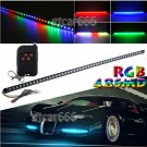 22" RGB Knight Rider Scanner Neon Grille Under Spoiler Hood LED Strip Light Kit