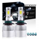 2PC High Power 1400W 9006 LED Headlight Bulbs 6000K HID White Light Low Beam Kit