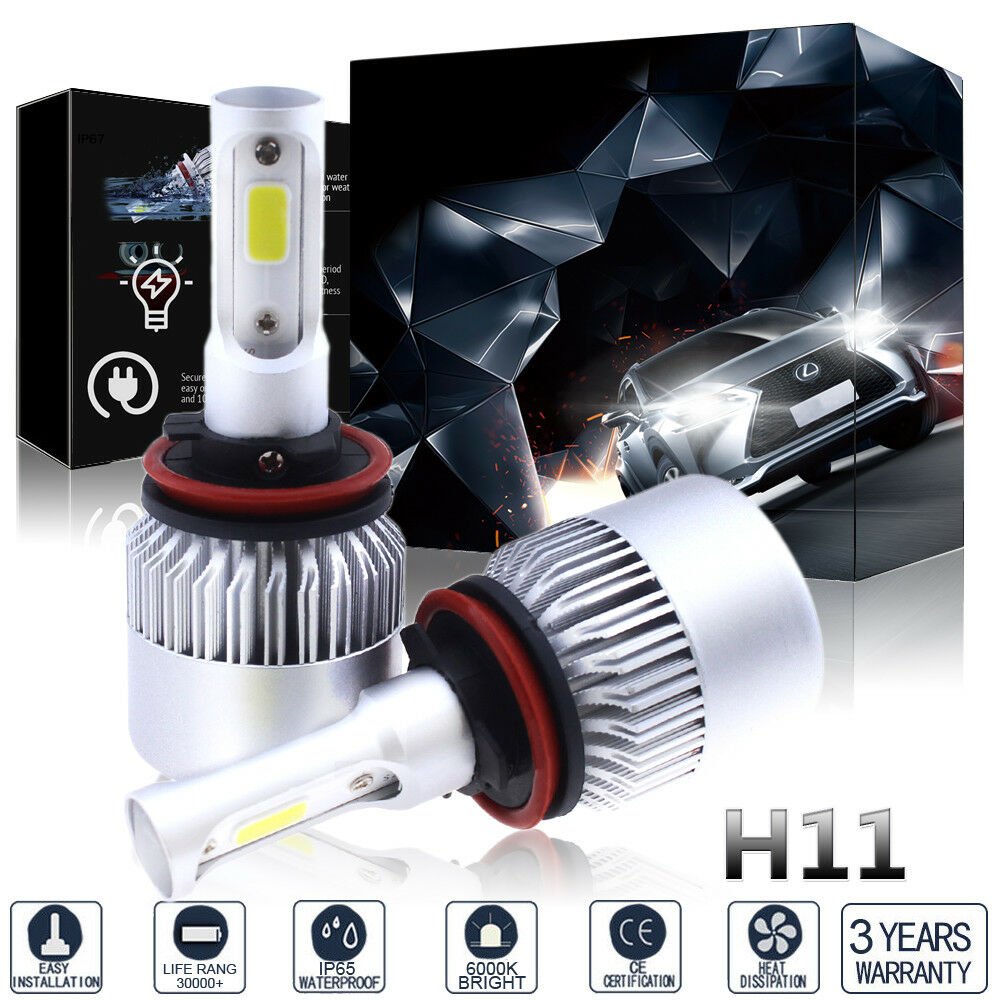 1400W LED Headlight Conversion Kit H8 H9 H11 210000LM Bulbs 6000K HID White Pair
