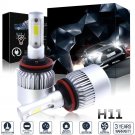 1400W LED Headlight Conversion Kit H8 H9 H11 210000LM Bulbs 6000K HID White Pair