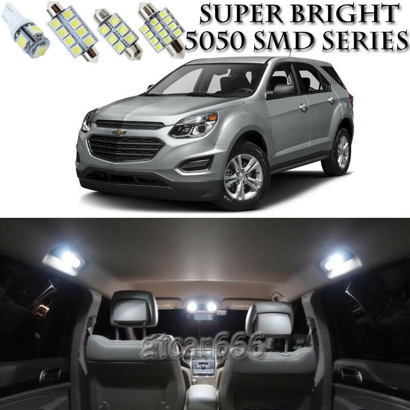 14x Xenon SMD White LED Interior Light Package Kit For Chevrolet Equinox 10-16