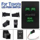 12V 3A ON-OFF Green LED Push Switch Rear Light For Toyota Tundra 4Runner 2010-up