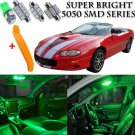 11 x Ultra Green Interior LED Lights Kit + TOOL For 1993 - 2002 Chevrolet Camaro