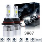 1400W 210000LM 6000K Xenon White LED Headlight Kit 9007 HB5 Hi/Low Beams Bulbs
