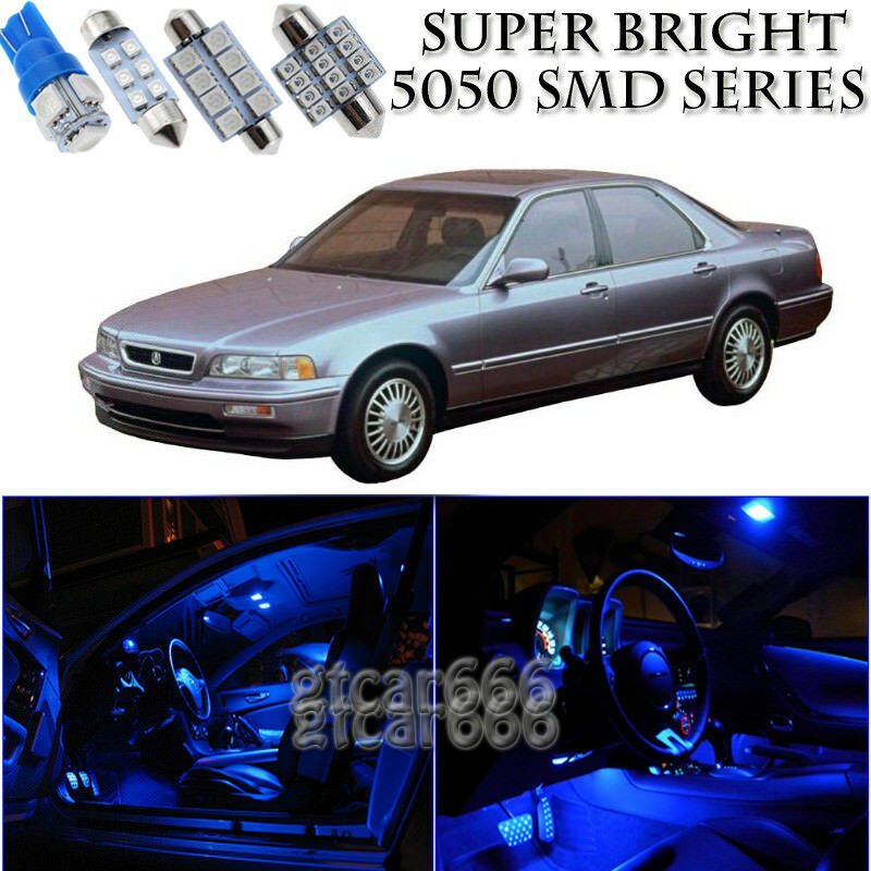 16X Bright SMD Blue LED Interior Light Package Kit For 91-95 Acura Legend Sedan