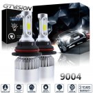 1400W 210000LM 3 Side LED Headlight Kit 9004 HB1 Hi/Lo Beams 6000K White Bulbs