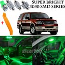 13 x Ultra Green Interior LED Lights Kit + TOOL For 2003-2006 Ford Expedition