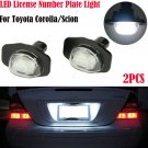 2Pcs For Toyota Alphard Corolla Sienna SCION XB XD LED License Plate Light 12V