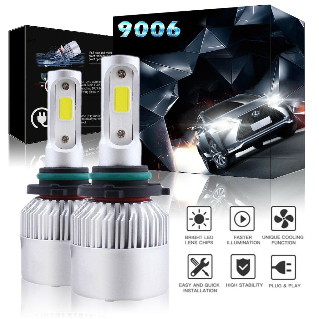 9006 LED Headlight Bulbs Low Beam for Chevy Silverado 1500 2500 Suburban Tahoe