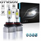 2pcs 210000LM 1400W LED Headlight Kit 9005 HB3 H10 9145 Bulbs 6000K Xenon White