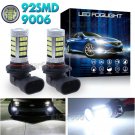 2X White 9006 HB4 92SMD LED Fog Light Lamp Projector Lens Bulbs For Car Truck