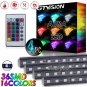 RGB Car Interior Lighting Led Atmosphere Light 36LED Lamp USB Port Charger 12V