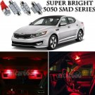 9pcs 5050 SMD Red LED Interior Lights Bulb Package Kit For Kia Optima 2011-2014