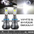 2x 9006 HB4 High Power LED COB 6000K Super White Fog Light Bulbs w/ 2-Mode Flash