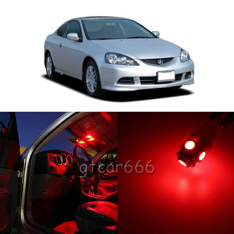 8 x Super Red LED Interior Light Package Kit For Acura RSX 2002 - 2006