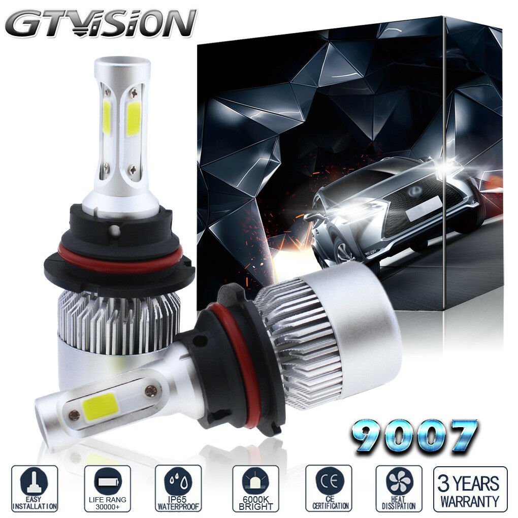 2PCS 9007 HB5 LED Headlight Conversion Kit 1400W 210000LM Hi/Lo Beam Bulbs 6000K