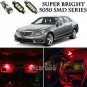 17pc Red LED Interior Light Bulb Package Kit For Mercedes Benz E-Class 2009-2012