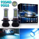 2x 9005 HB3 H10 9145 9140 Ice Blue LED Fog Light DRL 92-4014-SMD High Power Lamp