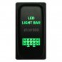 12V LED LIGHT BAR Green LED Push Switch For Mitsubishi Pajero Triton MN Galant