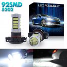 92SMD 5202 LED Fog Light Bulbs For 2007-2015 Chevy Silverado 1500 Bright White