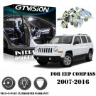 6Pcs White Interior LED Light Package Kit For 2007-2016 Jeep Patriot & Compass